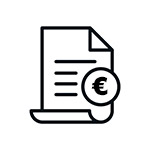 Ein Dokument mit einem Euro-Symbol.