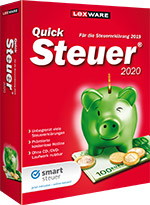 Die Verpackung der Steuer-Software QuickSteuer 2020 von Lexware.