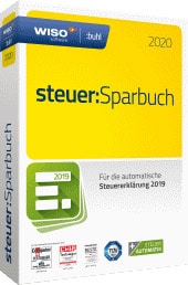 Die Verpackung der Steuer-Software WISO Steuer-Sparbuch 2020 von Buhl.