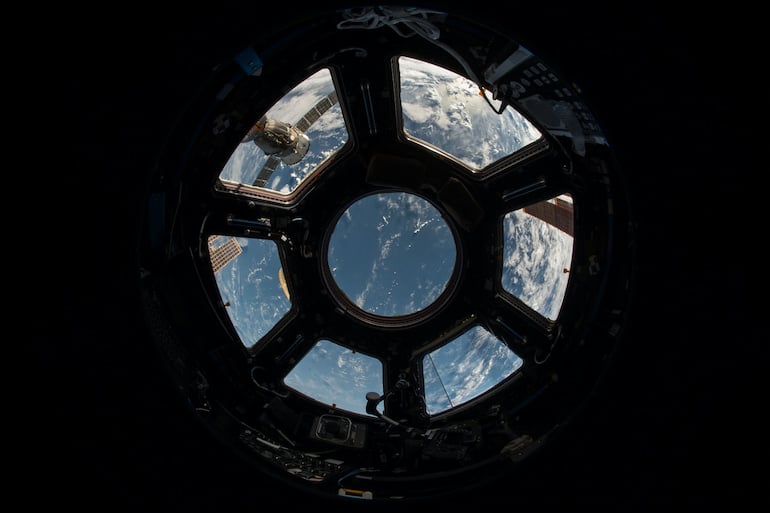 Ausblick eines Astronauten aus der ISS.