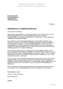 Bewerbung als Immobilienmakler